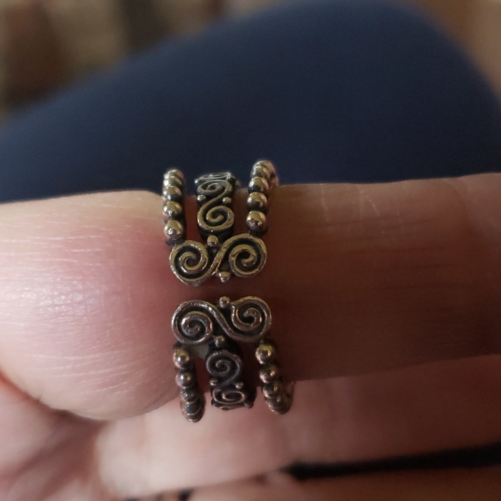 Sterling Silver Adjustable Ring With Stone - image 4